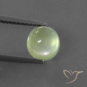 1.64ct 天然 ライトグリーン プレナイト, 楕円形, 透明/半透明