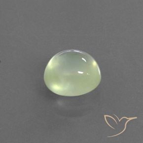 1.86カラットの天然Yellow Green プレナイト、楕円形、透明/半透明