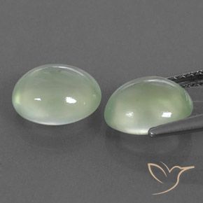 Shop natural 3.53ct Pale Yellowish Green    プレナイト gems, 楕円形, from 南アフリカ at GemSelect. In stock, global shipping!