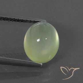 3.67ct 天然 Yellow Green  プレナイト, 楕円形, 透明/半透明