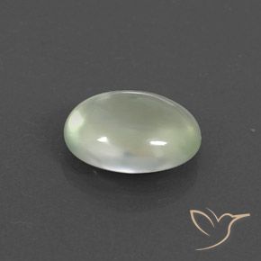 2.68カラットの天然Pale Green プレナイト、楕円形、透明