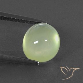 3.13ct 天然 Yellow Green  プレナイト, 楕円形, 透明/半透明