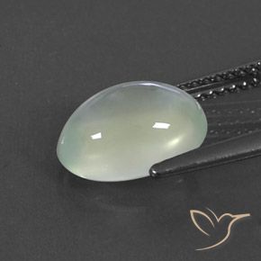 2.95カラットの天然Light Yellow Green プレナイト、楕円形、透明