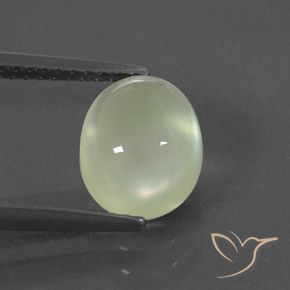 2.60ct 天然 Medium Green  プレナイト, 楕円形, 透明/半透明