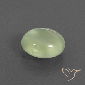 2.40カラットの天然Pale Pear Green プレナイト、楕円形、透明/半透明