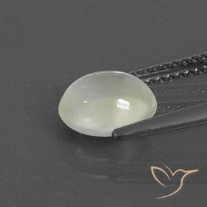 1.70カラットの天然Light Green プレナイト、楕円形、透明