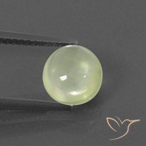 1.84ct 天然 Olive Green  プレナイト, 楕円形, 透明