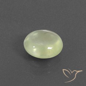 1.84カラットの天然Olive Green プレナイト、楕円形、透明