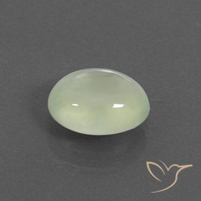 2.01カラットの天然Medium Green プレナイト、楕円形、透明