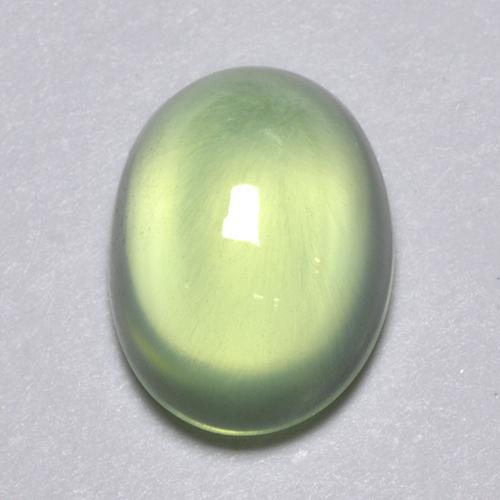 2.13カラットの天然グリーンプレナイト（8.7×6.6 mm・オーバルカット）