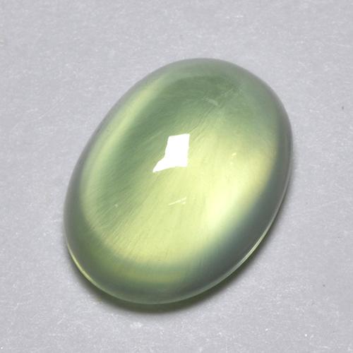 2.13カラットの天然グリーンプレナイト（8.7×6.6 mm・オーバルカット）