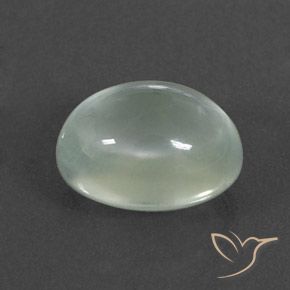 2.22カラットの天然Very Light Green プレナイト、楕円形、透明/半透明