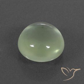 1.86カラットの天然Pale Green プレナイト、ラウンド、透明/半透明