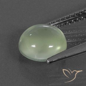 1.86カラットの天然Pale Green プレナイト、ラウンド、透明/半透明