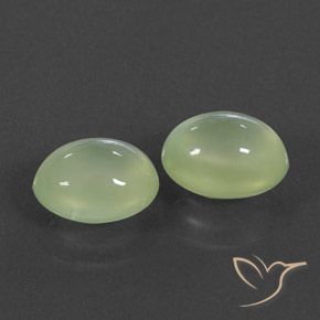 Shop natural 5.16ct Pale Pear Green  プレナイト gems, 楕円形, from 南アフリカ at GemSelect. In stock, global shipping!