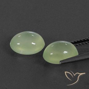 Shop natural 5.16ct Pale Pear Green  プレナイト gems, 楕円形, from 南アフリカ at GemSelect. In stock, global shipping!