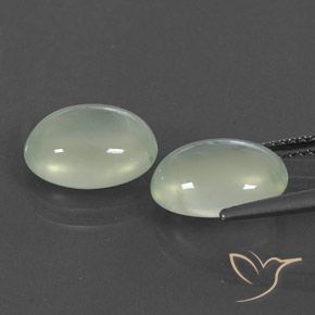 Shop natural 6.97ct 灰色がかった緑 プレナイト gems, 楕円形, from 南アフリカ at GemSelect. In stock, global shipping!
