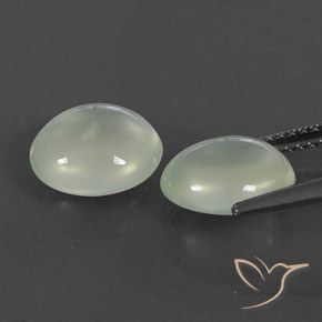 Shop natural 5.53ct Olive Green  プレナイト gems, 楕円形, from 南アフリカ at GemSelect. In stock, global shipping!