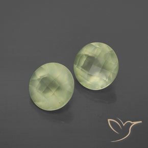 Shop natural 3.61ct 灰色がかった緑 プレナイト gems, ラウンド, from 南アフリカ at GemSelect. In stock, global shipping!