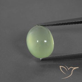 4.00ct 天然 イエローグリーン プレナイト, 楕円形, 透明