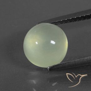 2.37ct 天然 薄いペアーグリーン プレナイト, ラウンド, 透明