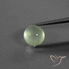 2.51ct 天然 ライトグリーン プレナイト, ラウンド, 透明