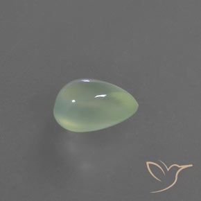 2.80カラットの天然薄い黄がかった緑プレナイト、洋梨の形、透明