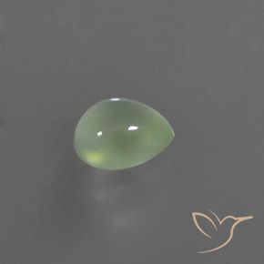 2.56カラットの天然薄いペアーグリーンプレナイト、洋梨の形、透明