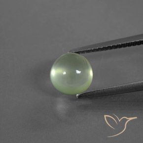 2.35ct 天然 薄いペアーグリーン プレナイト, ラウンド, 透明
