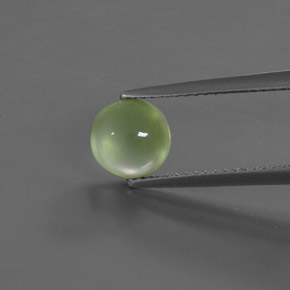 1.86カラットの天然グリーンプレナイト、ラウンドカット、透明