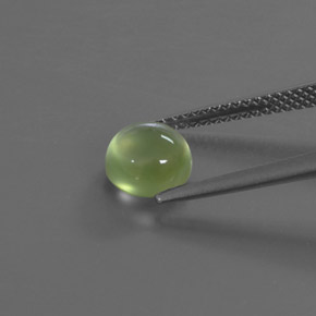 1.86カラットの天然グリーンプレナイト、ラウンドカット、透明