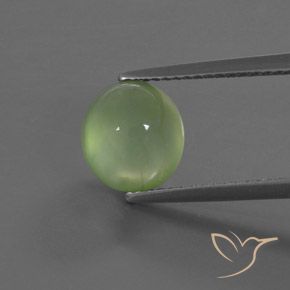 3.07ct 天然 ライムグリーン プレナイト, 楕円形, 透明