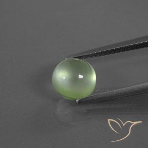 2.34ct 天然 薄いペアーグリーン プレナイト, ラウンド, 透明