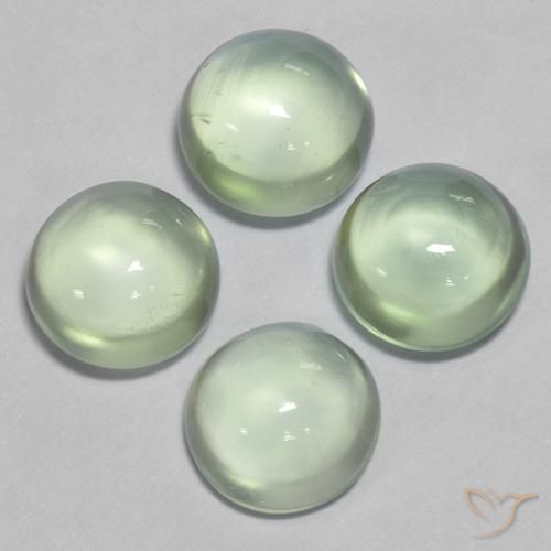 Shop natural 5.89ct 非常に薄い緑 プレナイト gems, ラウンド, from 南アフリカ at GemSelect. In stock, global shipping!