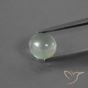 1.98ct 天然 非常に薄い緑 プレナイト, ラウンド, 透明