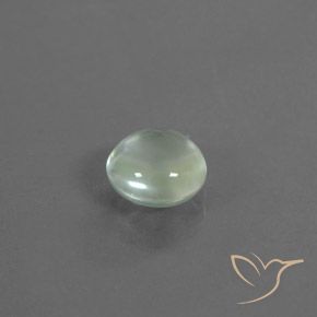 1.98カラットの天然非常に薄い緑プレナイト、ラウンド、透明