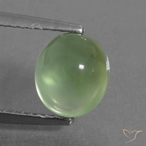 2.87ct 天然 ライムグリーン プレナイト, 楕円形, 透明