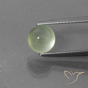 2.12ct 天然 ライトグリーン プレナイト, ラウンド, 透明/半透明