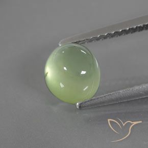 1.70ct 天然 ライムグリーン プレナイト, 楕円形, 透明/半透明