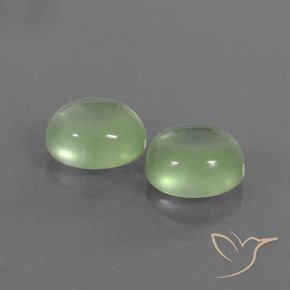 Shop natural 4.98ct 薄いイエローグリーン プレナイト gems, 楕円形, from 南アフリカ at GemSelect. In stock, global shipping!