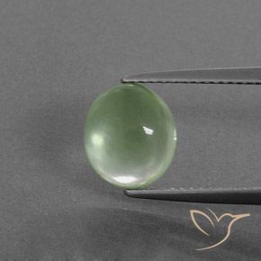 3.19ct 天然 薄いイエローグリーン プレナイト, 楕円形, 透明
