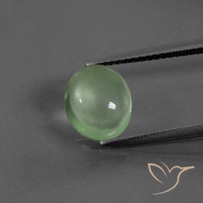 2.80ct 天然 黄みがかったグリーン プレナイト, 楕円形, 透明