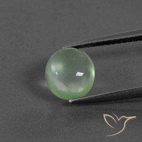 2.46ct 天然 ライトグリーン プレナイト, 楕円形, 透明