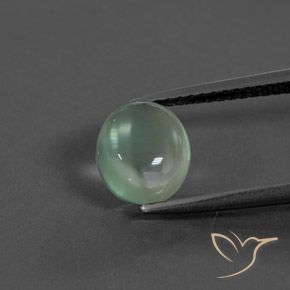 2.02ct 天然 薄いミントグリーン プレナイト, 楕円形, 透明