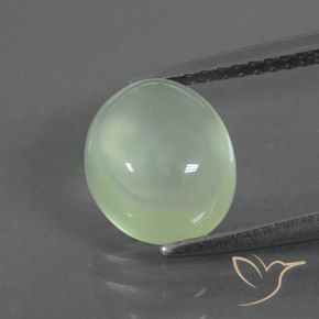 2.63ct 天然 イエローグリーン プレナイト, 楕円形, 透明/半透明