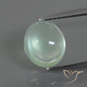 2.69ct 天然 非常に薄い緑 プレナイト, 楕円形, 透明