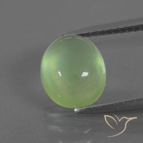 2.72ct 天然 ペアーグリーン プレナイト, 楕円形, 透明/半透明