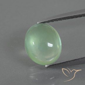 2.16ct 天然 薄いイエローグリーン プレナイト, 楕円形, 透明