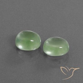 Shop natural 5.50ct 薄いペアーグリーン プレナイト gems, 楕円形, from 南アフリカ at GemSelect. In stock, global shipping!