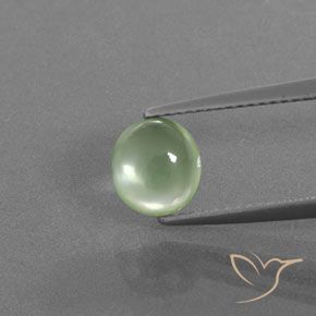 1.76ct 天然 薄いペアーグリーン プレナイト, 楕円形, 透明